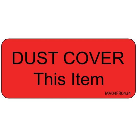 Label Paper Permanent Dust COver This 1" Core 2 1/4"x1 Fl. Red 420 per Roll