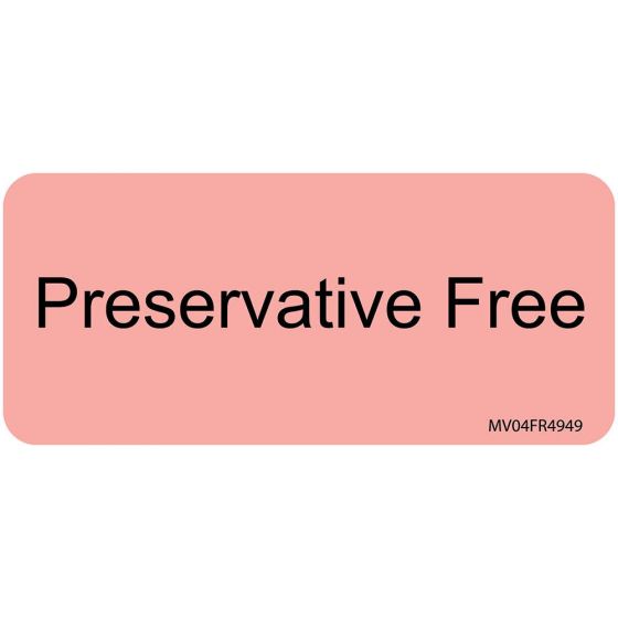 Label Paper Permanent Preservative Free 1" Core 2 1/4" X 1 Fl. Red 420 per Roll