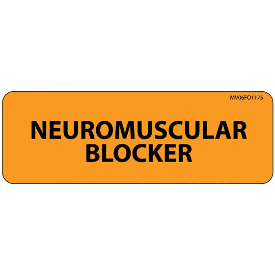 Label Paper Removable Neuromuscular, 1" Core, 2 15/16" x 1", Fl. Orange, 333 per Roll