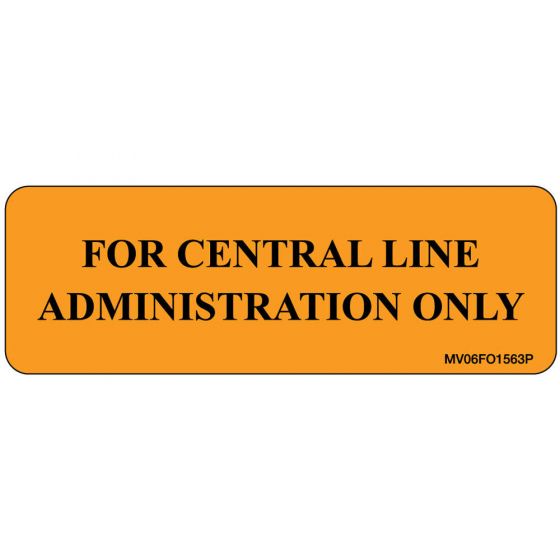 Label Paper Permanent for Central Line 1" Core 2 15/16"x1 Fl. Orange 333 per Roll