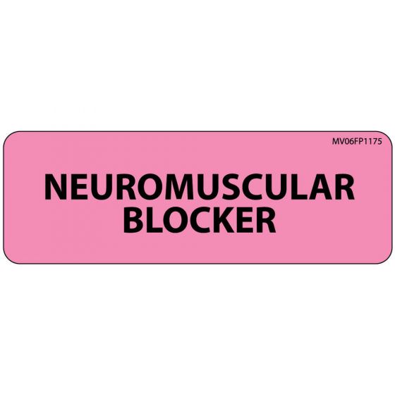 Label Paper Removable Neuromuscular, 1" Core, 2 15/16" x 1", Fl. Pink, 333 per Roll