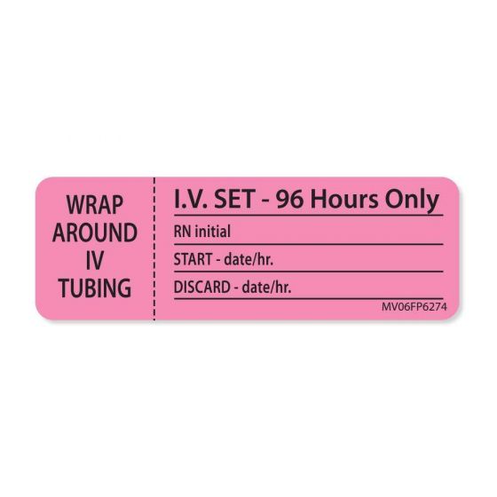 LABEL PAPER REMOVABLE WRAP AROUND IV 1" CORE 2 15/16" X 1 FL. PINK 333 PER ROLL