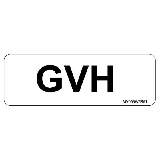 Label Paper Removable GVH, 1" Core, 2 15/16" x 1", White, 333 per Roll