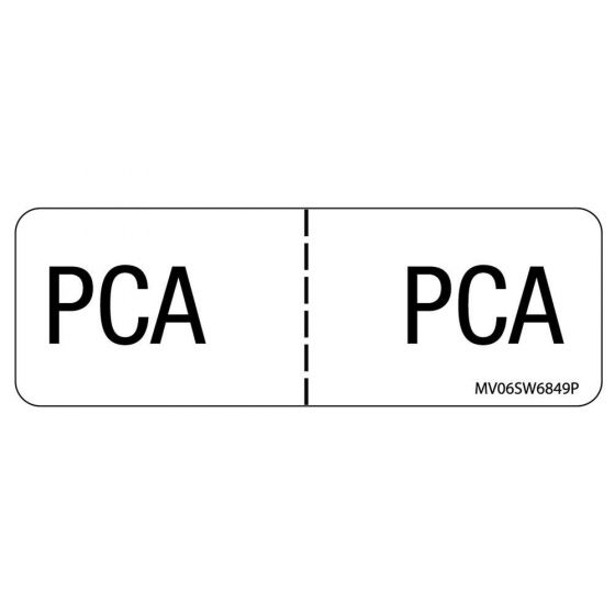 Label Paper Permanent PCA: PCA, 1" Core, 2 15/16" x 1", White, 333 per Roll