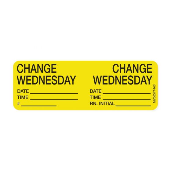 Label Paper Permanent Change Change 1" Core 2 15/16"x1 Yellow 333 per Roll