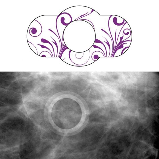 Spee-D-Ring™ Mammography Skin Marker Mole Radiolucent NO BURNOUT™ Swirl Collection™ 1/2" Inner Diameter, 100 per Box