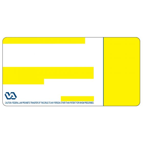 Label Direct Thermal (Paper, Permanent) 2"x4", 3" Core White/Yellow - 7500 per Case