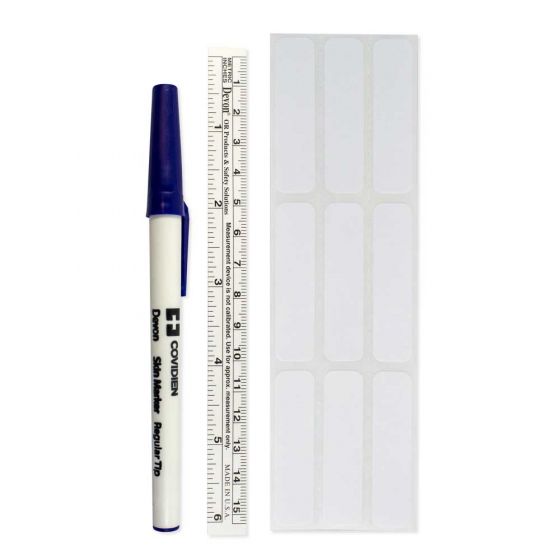 Sterile Skin Marking Pen Includes Ruler, 9 Labels Gentian Violet, 100 per Case