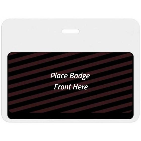 TEMPbadge® Large Expiring Visitor Badge Clip-on BACK, White, Box of 1000