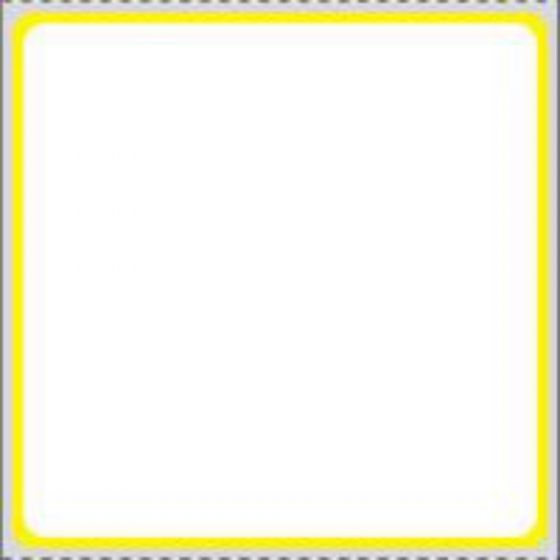 Label Direct Thermal Paper Permanent 3"" Core 3x3 White with Yellow 1500 per Roll, 8 Rolls per Case