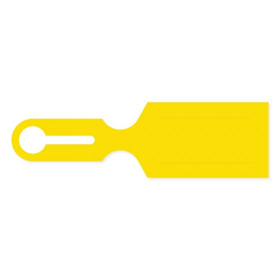 TRAY TAG SLOTTED, YELLOW