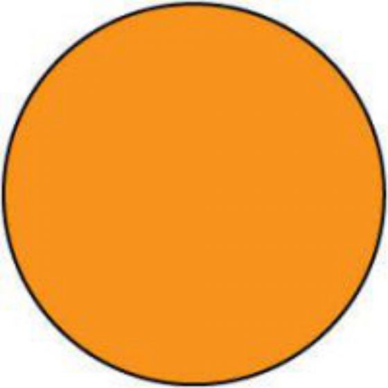 Conf-ID-ent™ Alert Bands® Colored Dots Paper Labels Orange - 1000 per Qty Based Roll