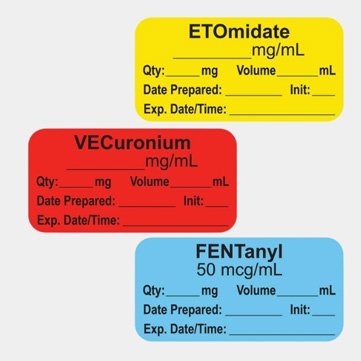 Anesthesia Labels